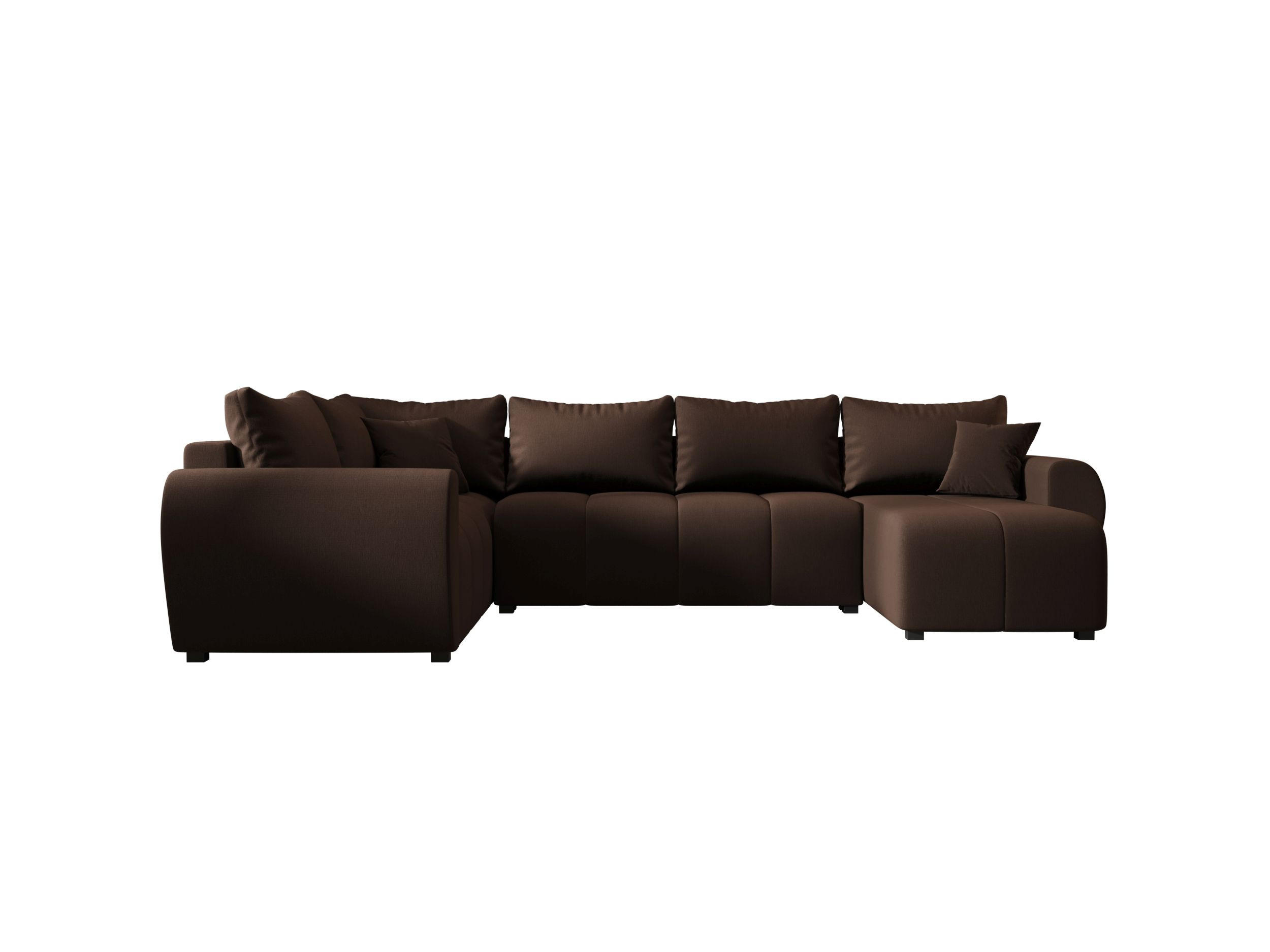 WOHNLANDSCHAFT MOLISA U PLUS Cosmic 800 Links mit Schlaffunktion - Braun, Textil (303/82/208cm) - Bedante