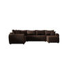 WOHNLANDSCHAFT MOLISA U PLUS Cosmic 800 Links mit Schlaffunktion - Braun, Textil (303/82/208cm) - Bedante