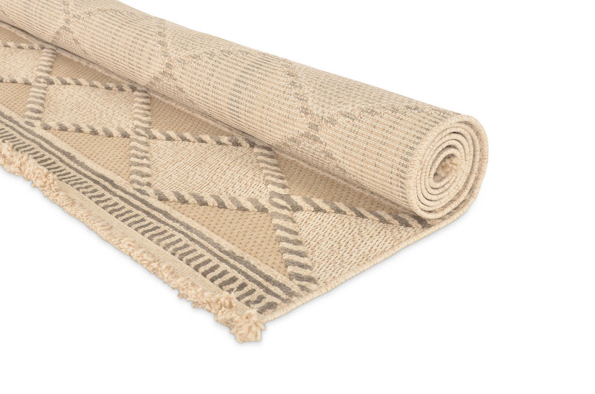 STRUKTURTEPPICH Indigo Creme/Beige 160x230 cm - Multicolor, Textil (160/230cm) - Vercai Rugs