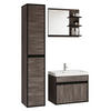 BADEZIMMERMÖBEL-SET Luani Bodega / Schwarz Graphit - Dunkelbraun/Schwarz, Holzwerkstoff (90.2/160/34.5cm) - Selsey