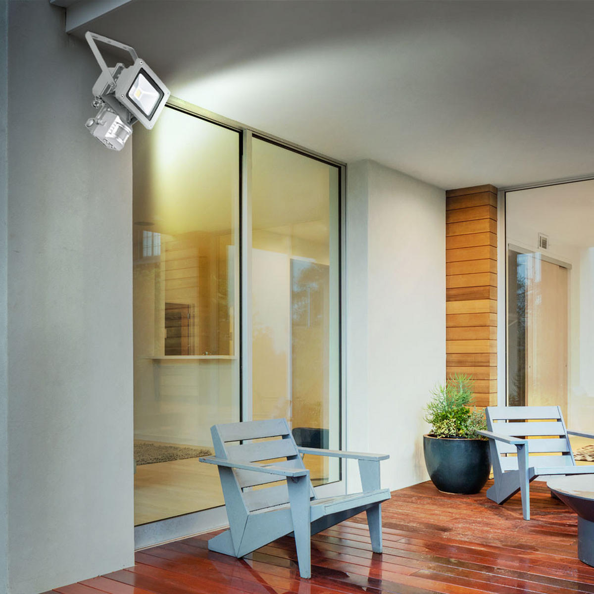 LED STRAHLER Faedo Aluminium Silber - Silberfarben, Glas (11.5/11/15cm)