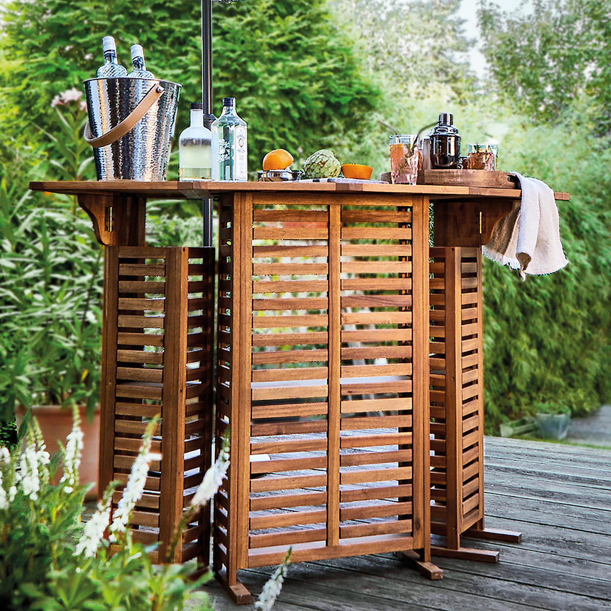 GARTENBAR Turntable - Braun, Holz/Holzwerkstoff (56/102/150cm) - Butlers