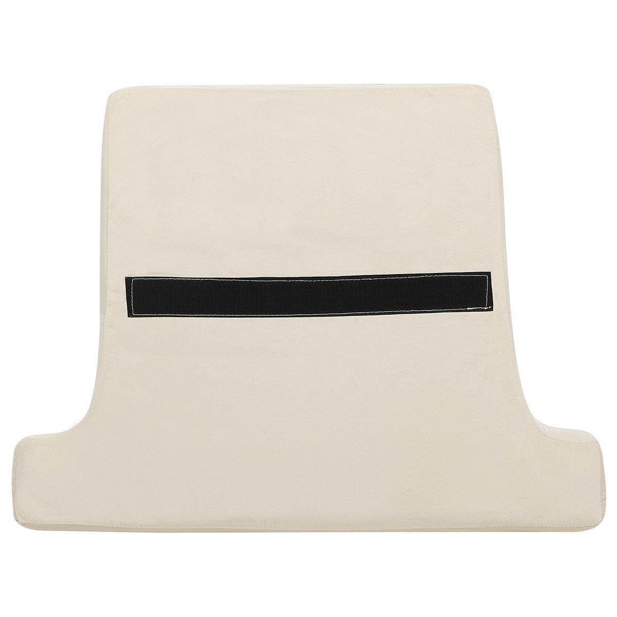 SESSEL Samtstoff Cremeweiß Alta - Schwarz/Weiß, Textil (65/100/85cm) - Beliani