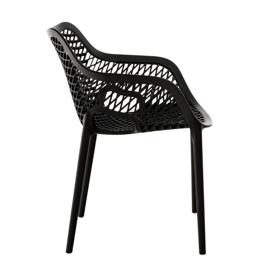 Thumbnail - TPFGarden Gartenstuhl, Schwarz, Kunststoff, 57x60x81 cm, Gartenmöbel, Gartenstühle, Gartenstühle