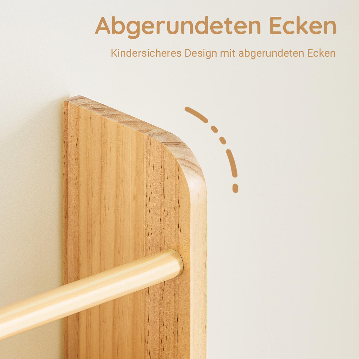 BÜCHERREGAL für Kinder mit 4 Ablagen, Kiefer - Naturfarben, Holz (60/80/12cm) - SoBuy