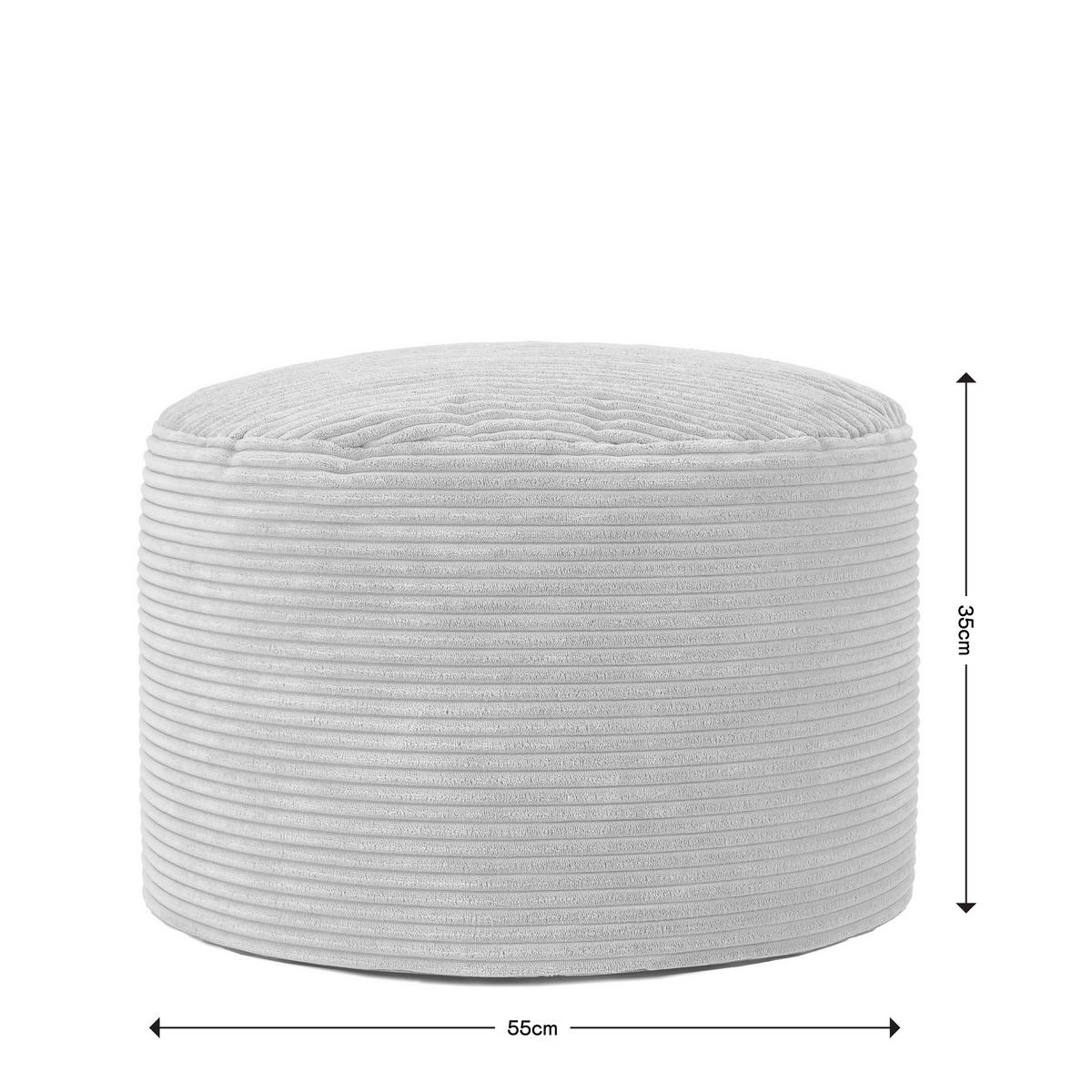 SITZPOUF Rund Milano - Grau, Textil (55/35/55cm) - icon