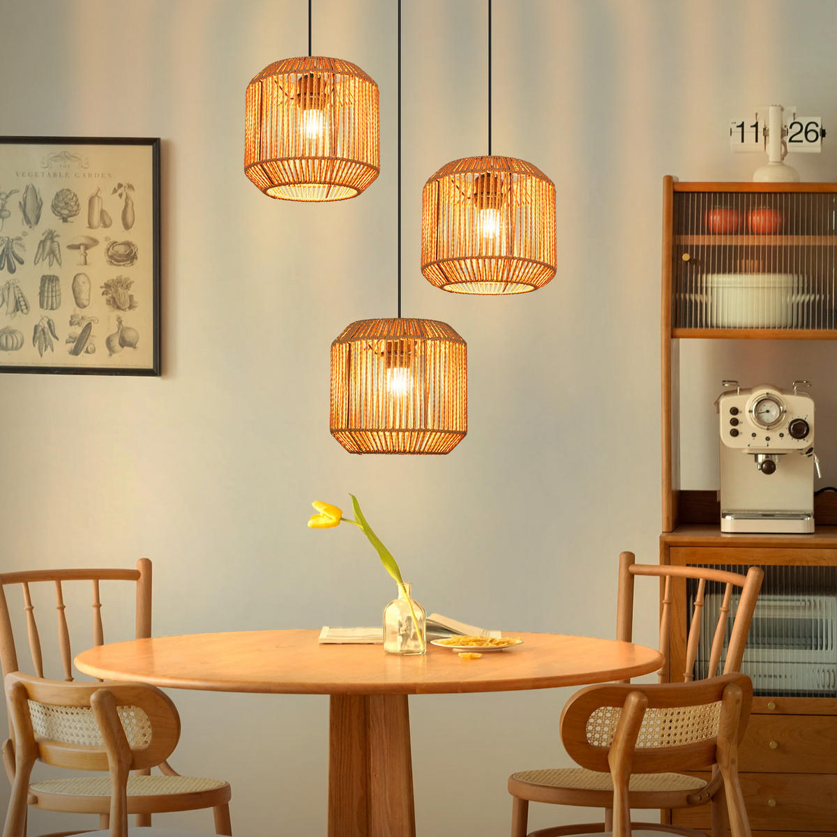 PENDELLEUCHTE Quentin 30/30/150 cm - Braun, Metall (30/30/150cm) - ZMH