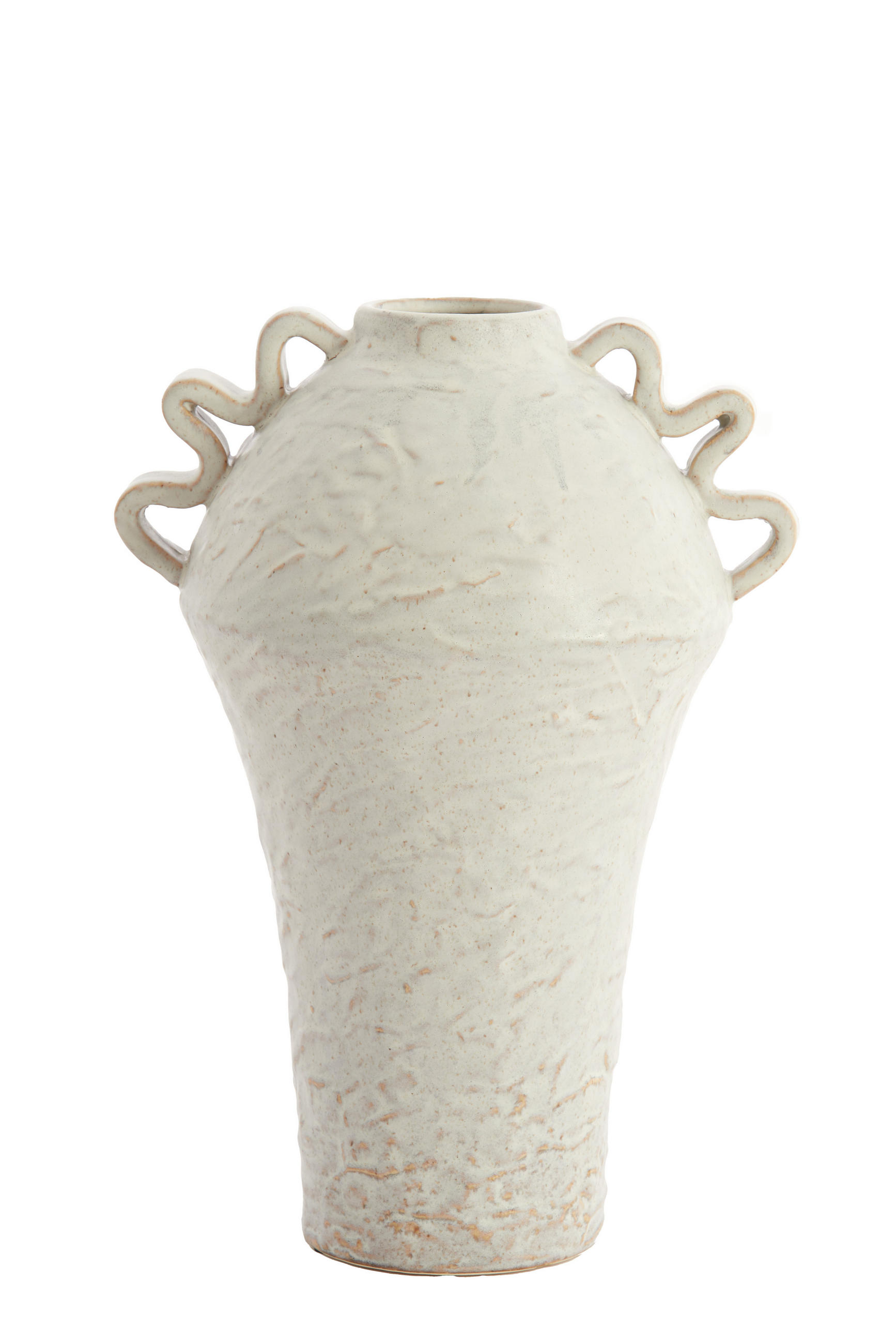 VAZE Volca Weiß 25/20/35 cm - Weiß, Keramik (35cm) - Light & Living