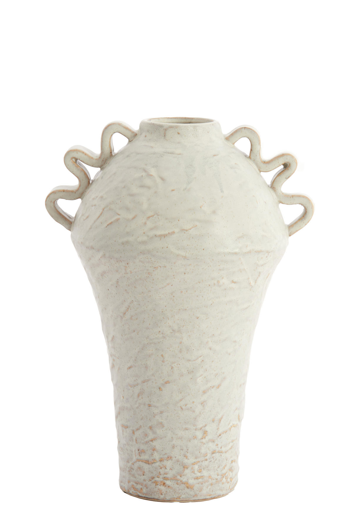 VAZE Volca Weiß 25/20/35 cm - Weiß, Keramik (35cm) - Light & Living