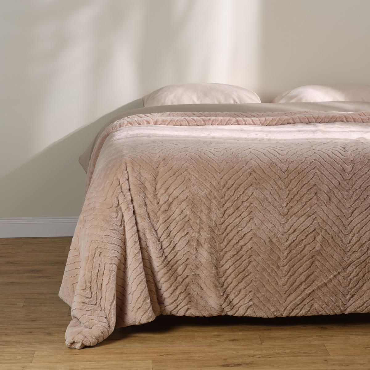 TAGESDECKE Abraconi - Hellbraun, Textil (180/220cm) - home&you