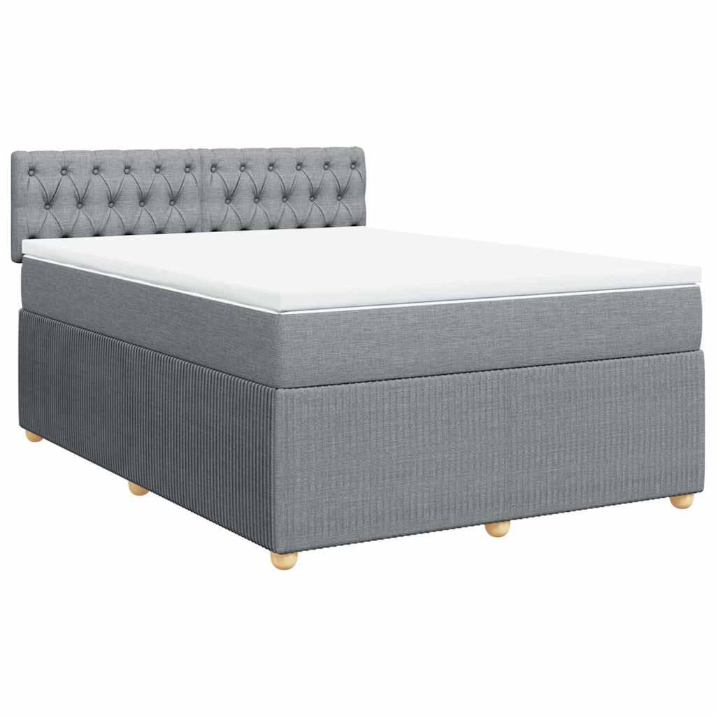 vidaXL Boxspringbett Grau 160x200 cm