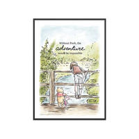 POSTER mit Rahmen Disney - Winnie the Pooh Makes It Possible - Multicolor/Schwarz, Holz/Papier (50/70cm) - Poster&Frame