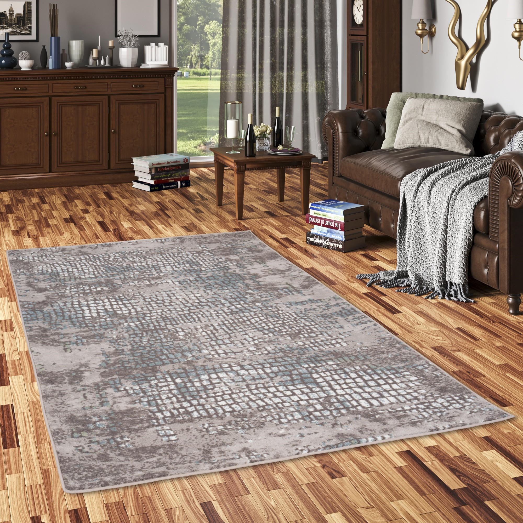 DESIGNER TEPPICH TAWIRA VINTAGE - Edelstahlfarben, Textil (120/170cm) - Pergamon
