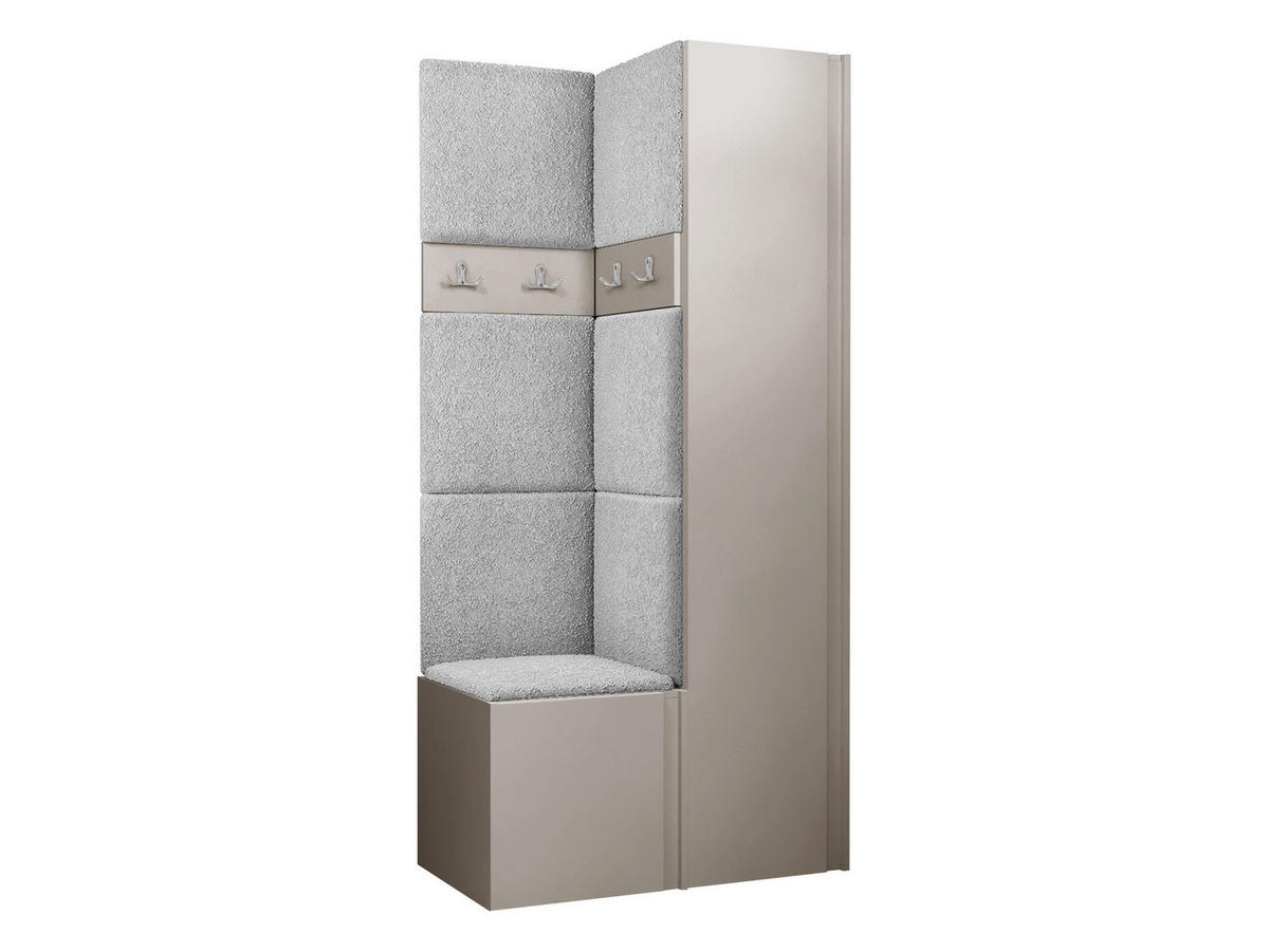 GARDEROBEN-SET Orion XXIV - Kaschmir/Hellgrau, Holzwerkstoff/Kunststoff (82/186/46cm) - MIRJAN24