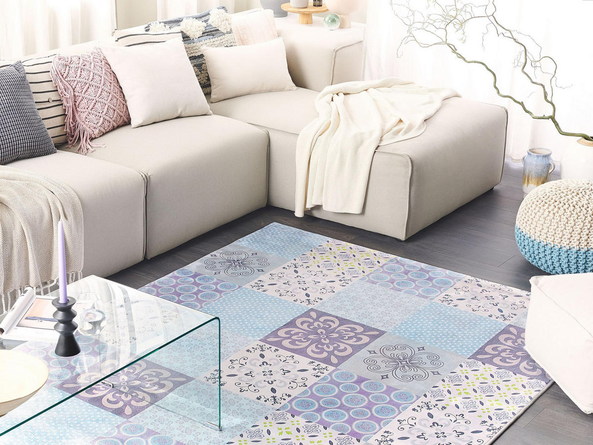 KURZFLOR-TEPPICH Inkaya 230/160 cm - Grau, Kunststoff (160/230cm) - Beliani