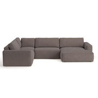 WOHNLANDSCHAFT mit wasserabweisendem Stoff - Taupe/Beige, Holz/Kunststoff (367/89/249cm) - Cotta