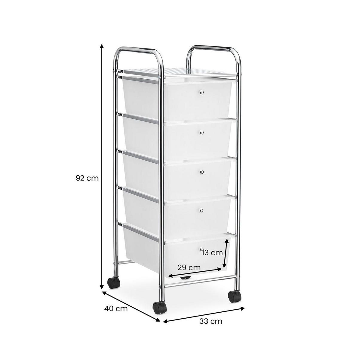 BADROLLWAGEN GINA - Transparent, Kunststoff/Metall (33/92/40cm) - IDIMEX