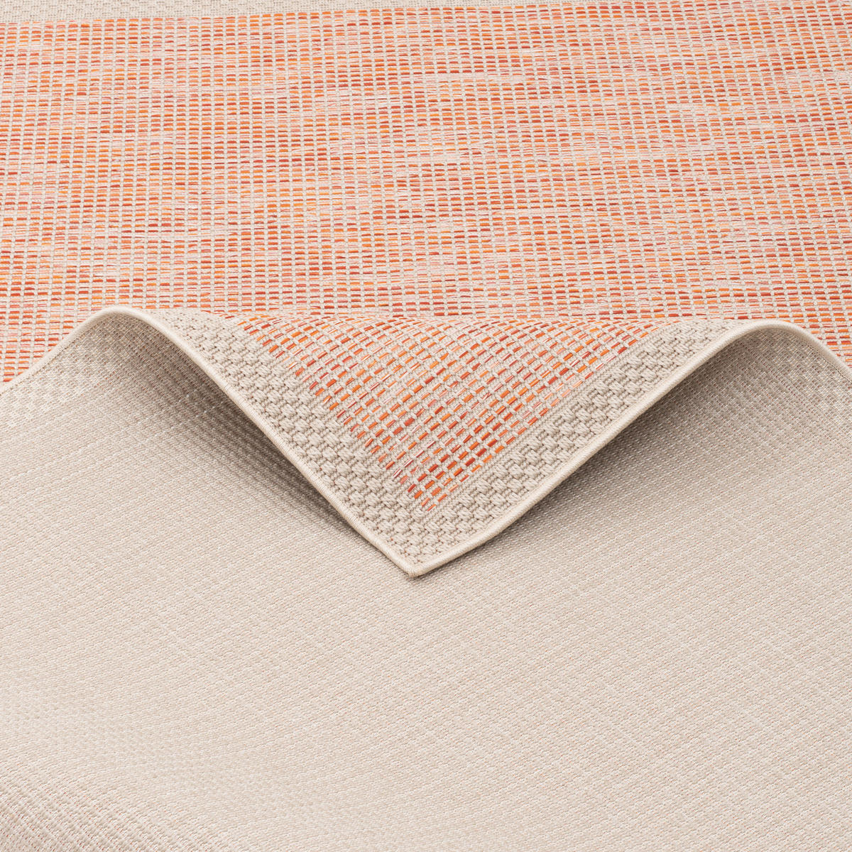 IN & OUTDOOR TEPPICH FLACHGEWEBE OTTAWA BORDÜRE - Terra cotta, Textil (140/200cm) - Pergamon