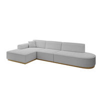 ECKSOFA Ottomane Links IREA-L2-v2 - 327x165x80 cm Hellgrau - Hellgrau, Holzwerkstoff/Textil (327/165cm) - ALTDECOR