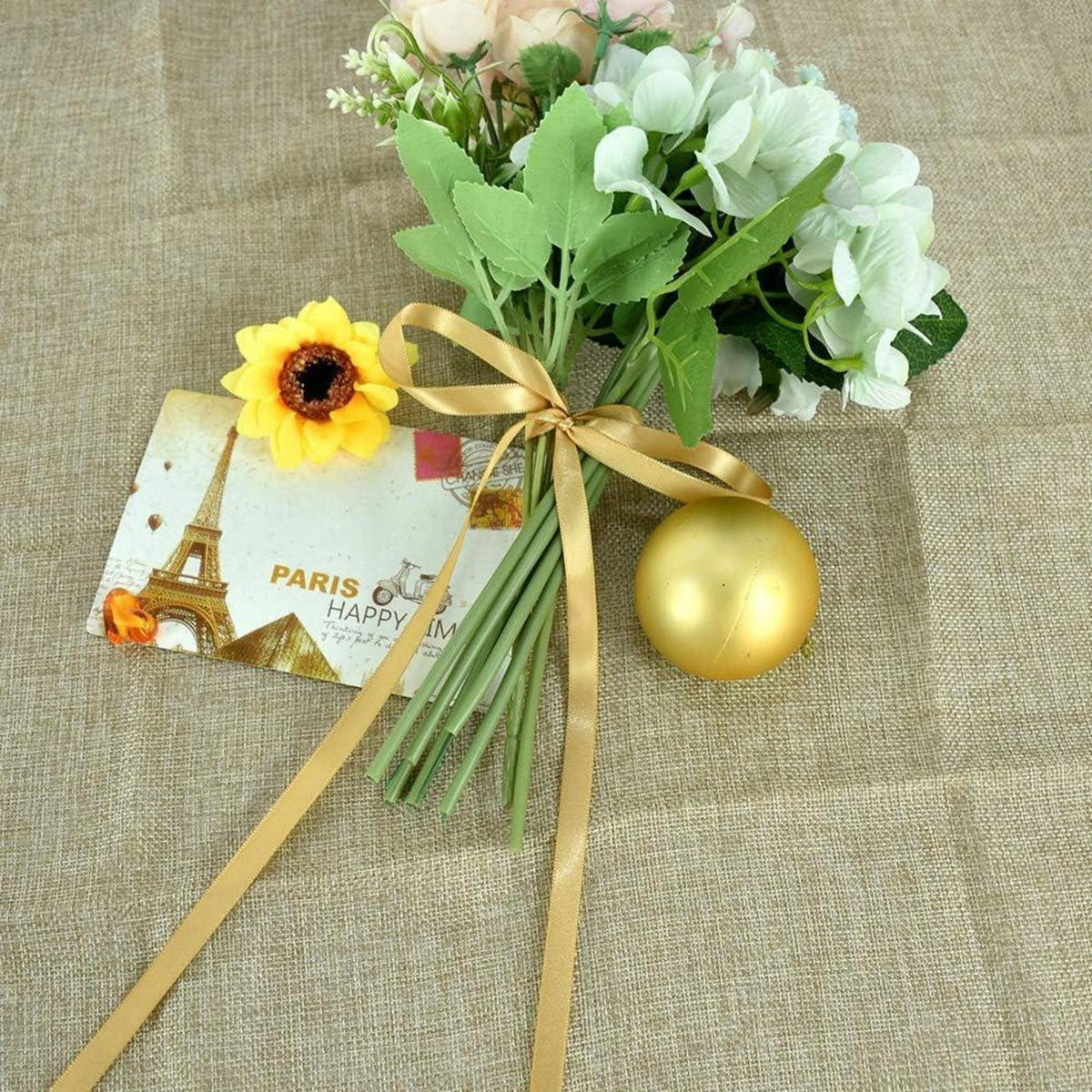 SATINBAND Gold 10 mm x 91 m - Goldfarben, Textil (1.7/0.1/9144cm)