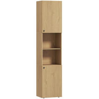 HOCHSCHRANK 40/31/182 cm aus Holz mit verstellbaren Einlegeböden Eichefarben - Eichefarben, Holzwerkstoff (40/182/31cm) - Modenvie