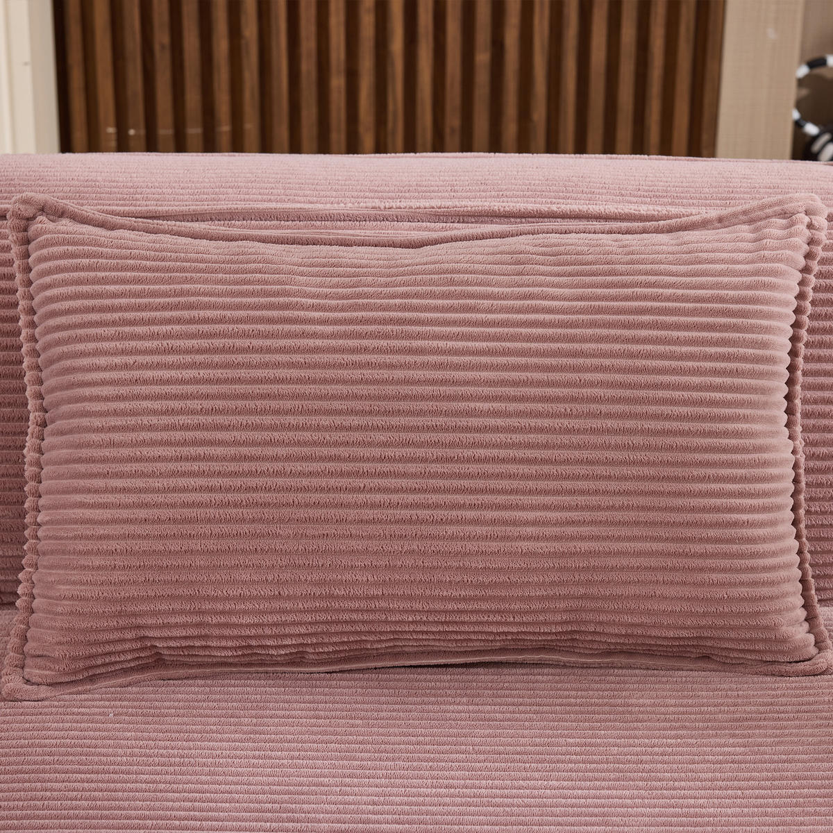3-SITZER ECKSOFA Polyester Rosa mit 2 Kissen - Rosa, Textil (235/129cm) - WISHDOR