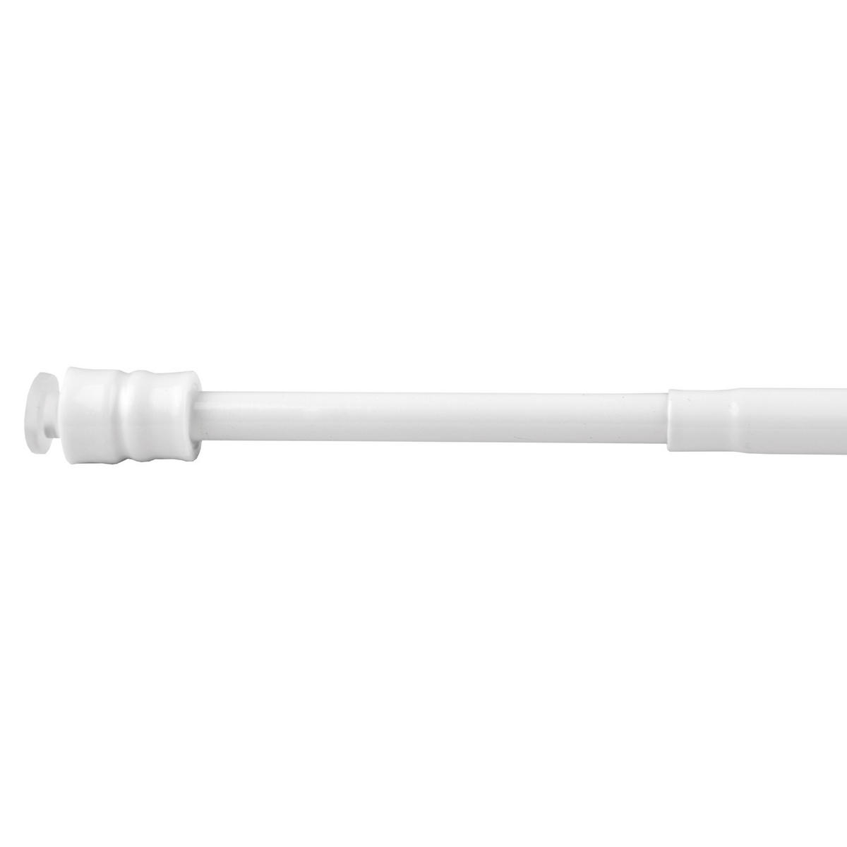 GARDINENSTANGE zum Klemmen ausdrehbar Weiß 25-40cm - Weiß, Metall (1/25cm)