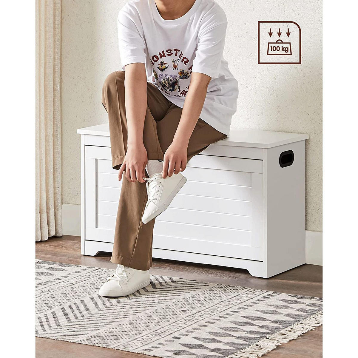 SCHUHSCHRANK - Weiß, Holzwerkstoff (30/46/80cm) - Hansiro