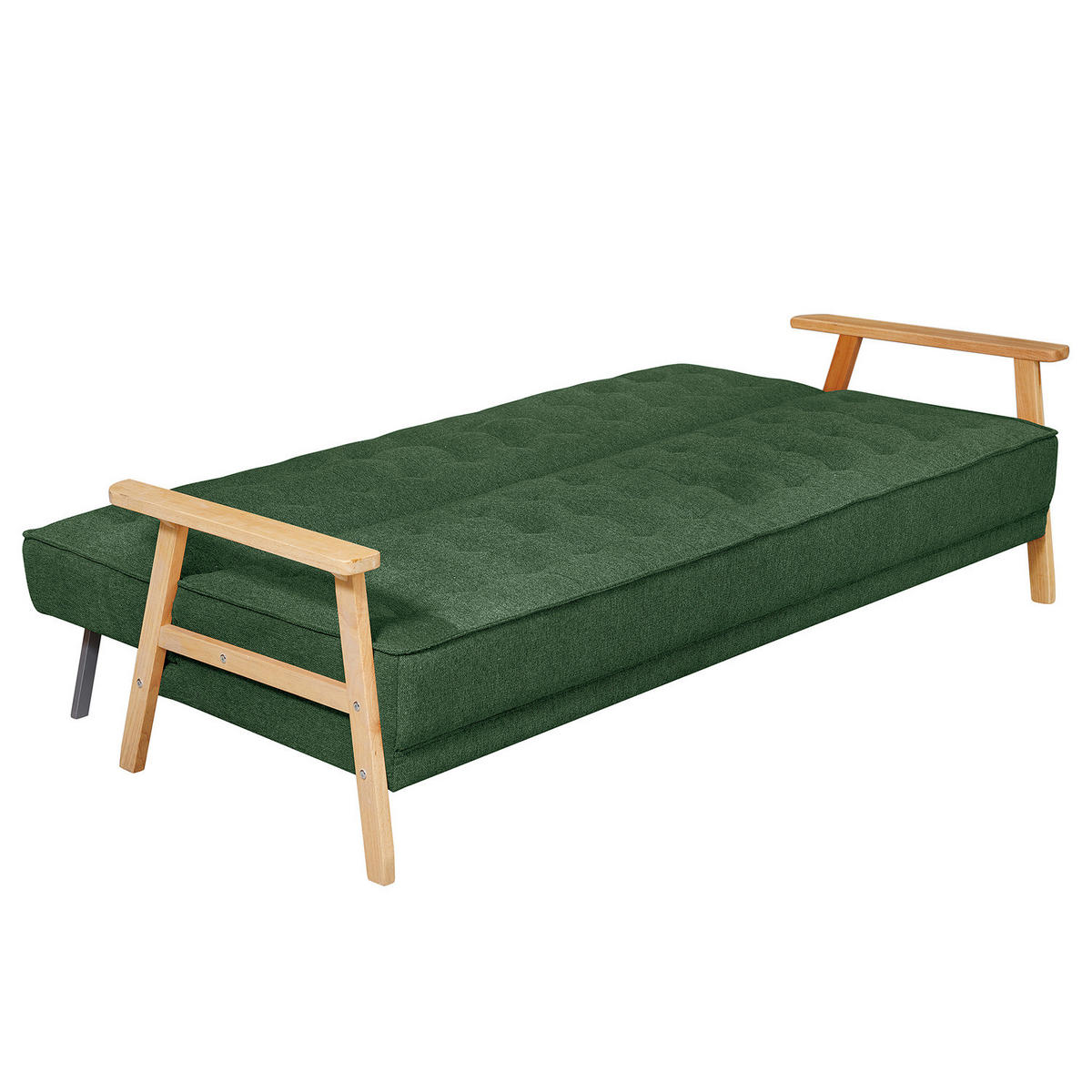 SCHLAFSOFA - Grün, Birkenholz/Textil (204/85/86cm) - home24