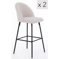 BARHOCKER 2er-Set Metall Weiß - Weiß, Metall (45/99/51cm) - Nordlys
