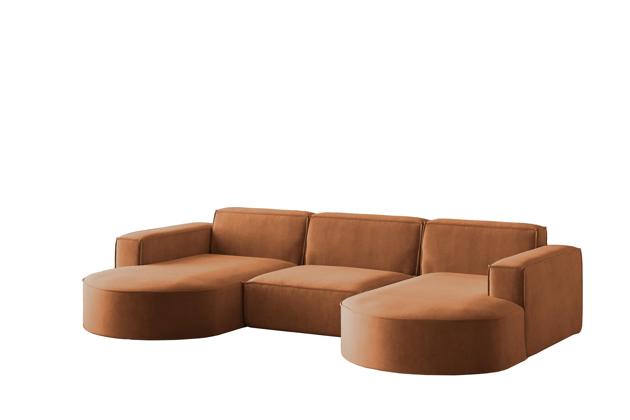 WOHNLANDSCHAFT Palma In Noel - Rot, Holzwerkstoff/Textil (299/78/165cm) - Fun Möbel
