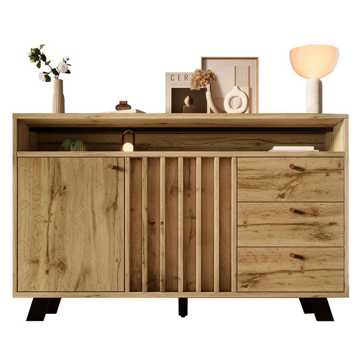 SIDEBOARD 120/40/85cm in Dunkle Eiche - Alteiche, Holz (40/75/120cm)