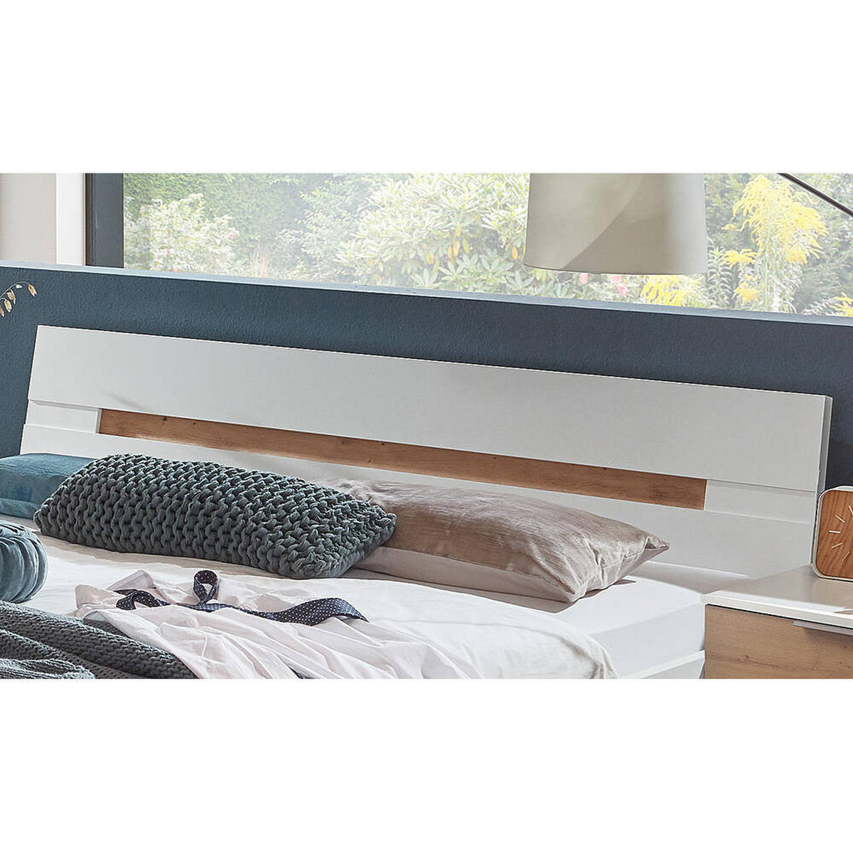 BETTANLAGE Granada-43 - Weiß, Holzwerkstoff - Lomado