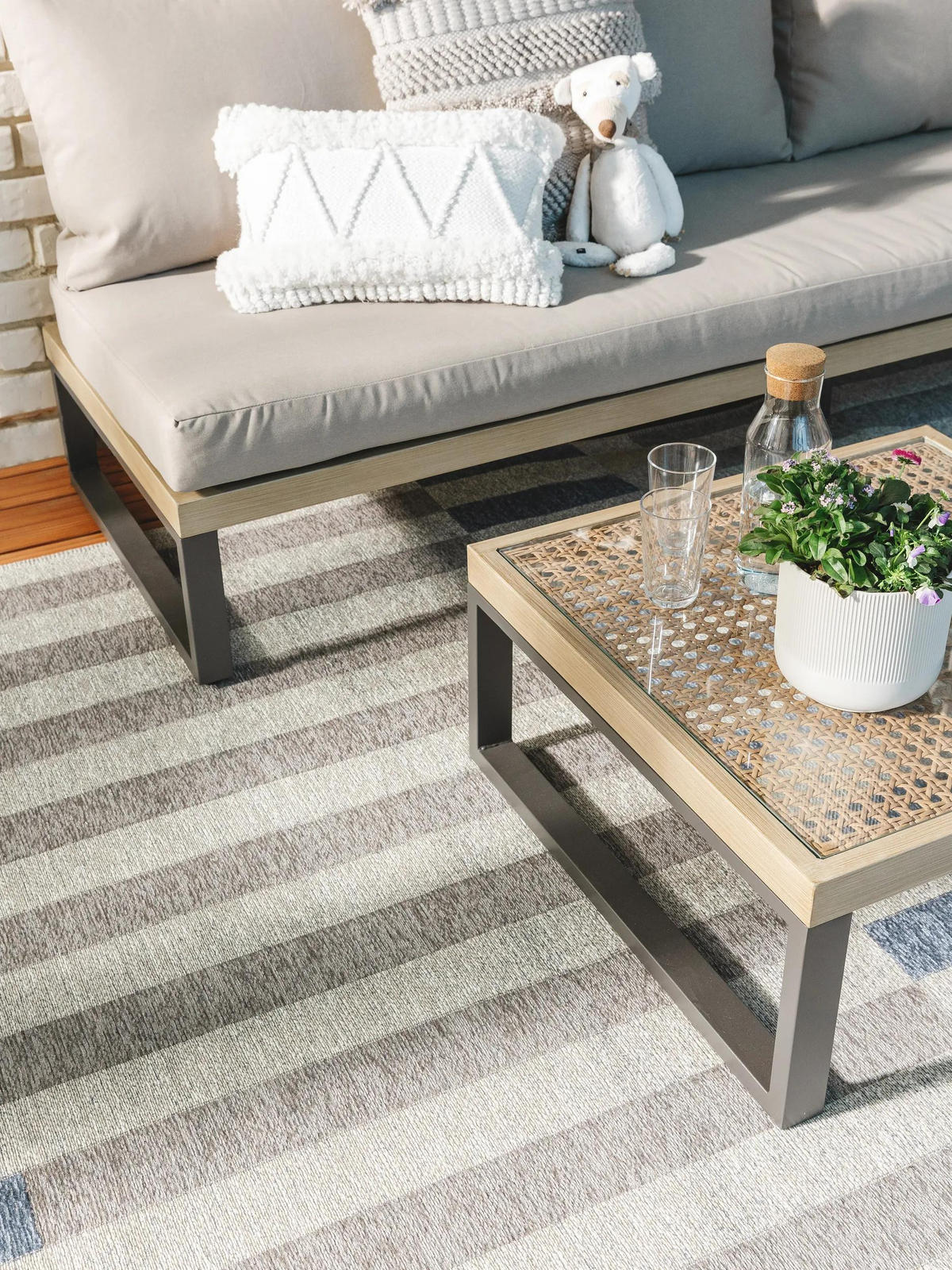 OUTDOORTEPPICH Kiano Multicolor/Blau 200x290 cm - Multicolor, Textil (200/290cm) - benuta Nest