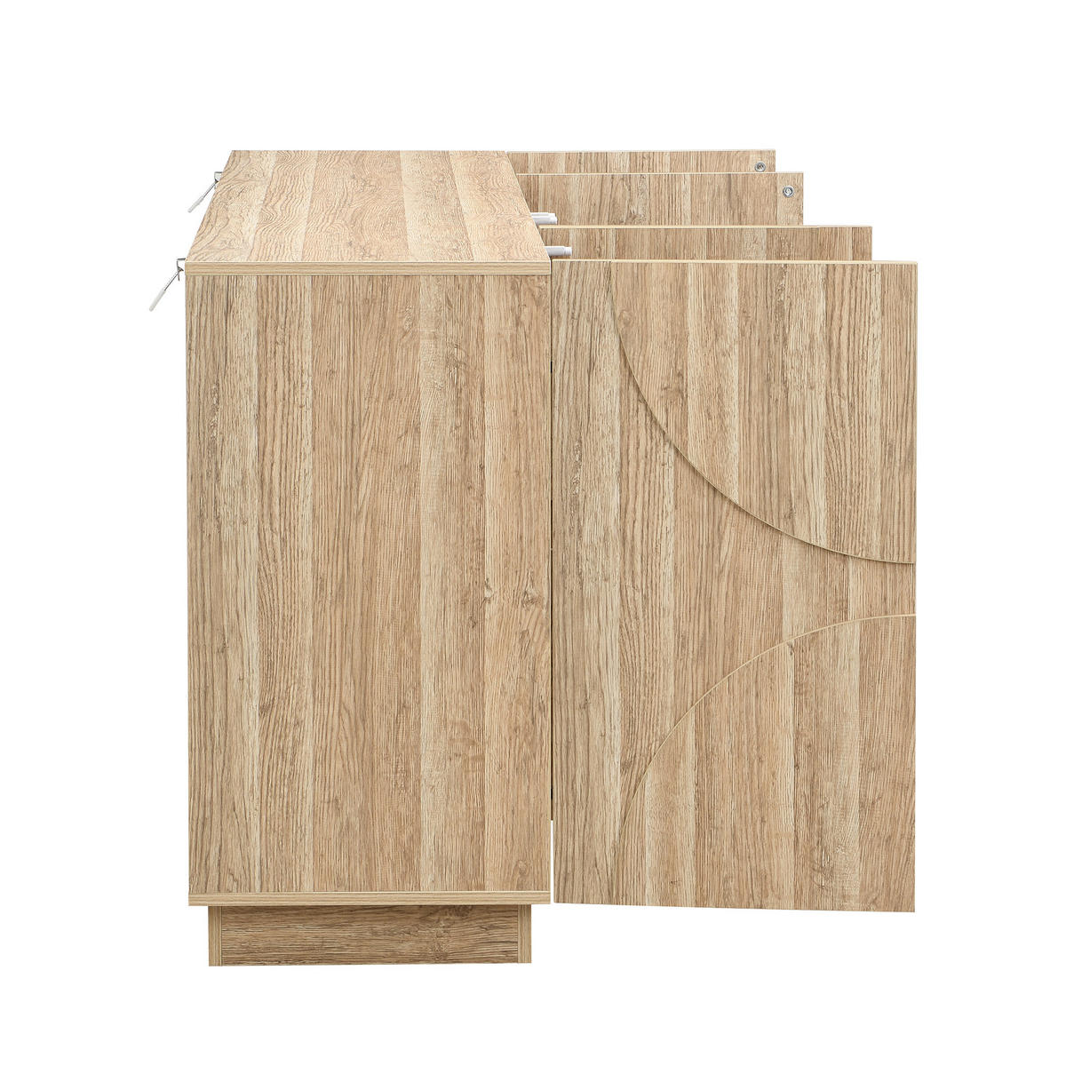 SIDEBOARD Holzoptik Regale Stauraum modern - Naturfarben, Holzwerkstoff (40/80/160cm) - FLIEKS