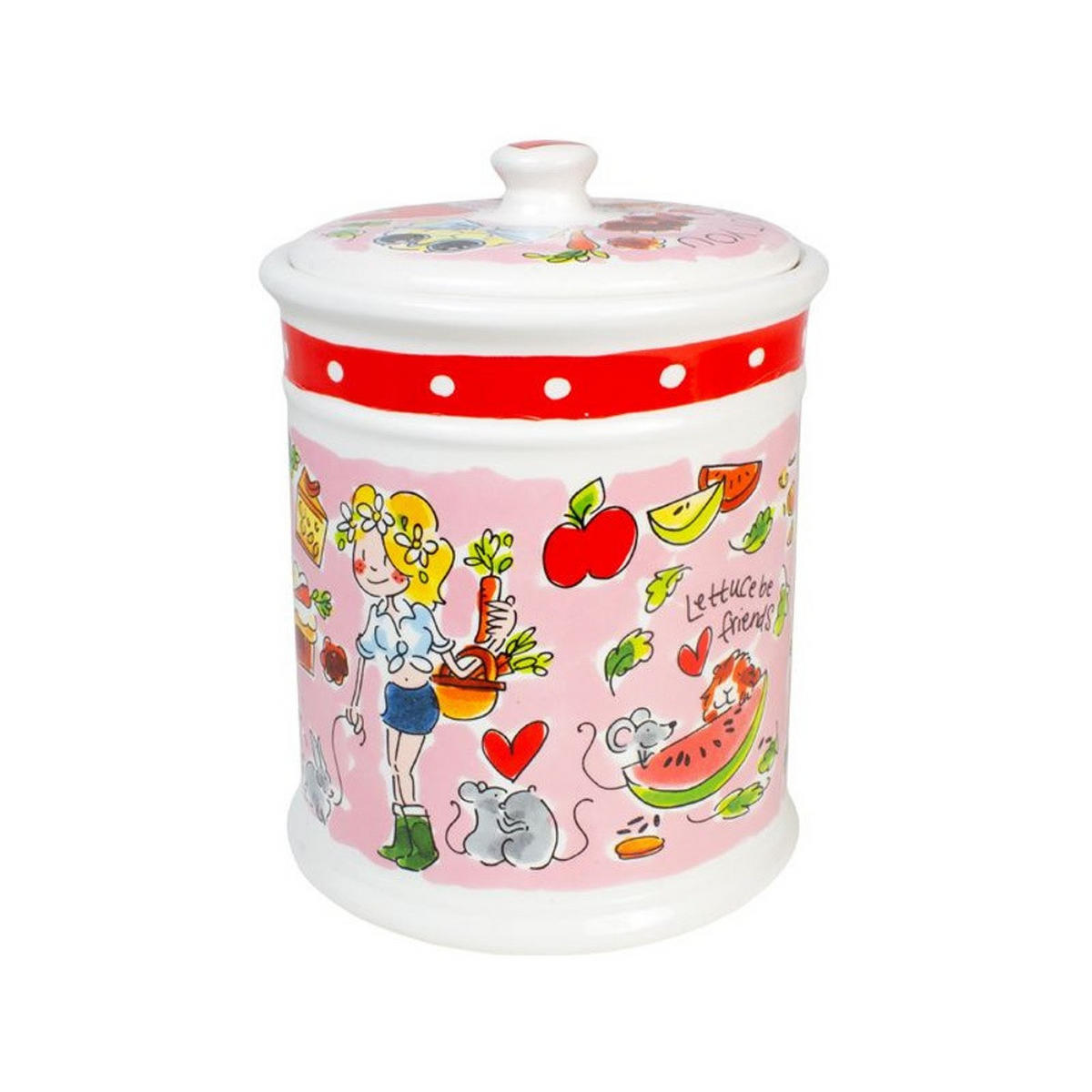 VORRATSDOSE Ich bin verrückt nach dir in Bunt - 22,5cm - Multicolor, Keramik (16/22/16cm) - Blond Amsterdam