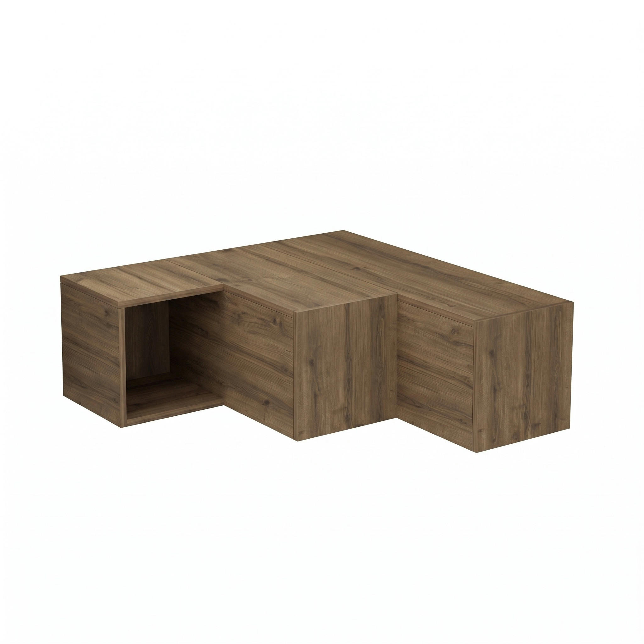 Decortie Eck-Tv-Lowboard Walnuss 90x32x92 cm