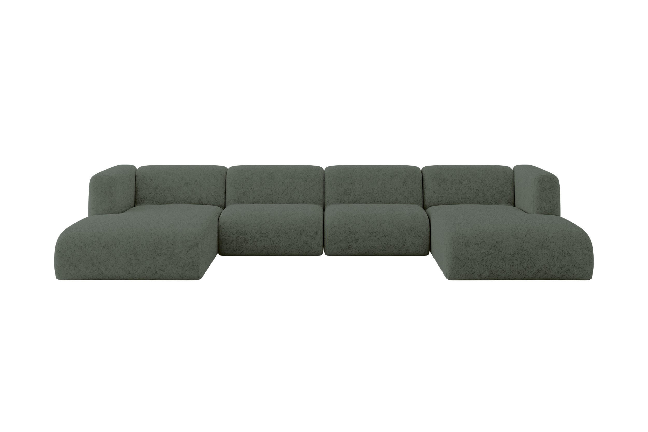 ALTDECOR SEDACÍ SOUPRAVA DO U MIRA-U2 408x179x70 Zelená Velur