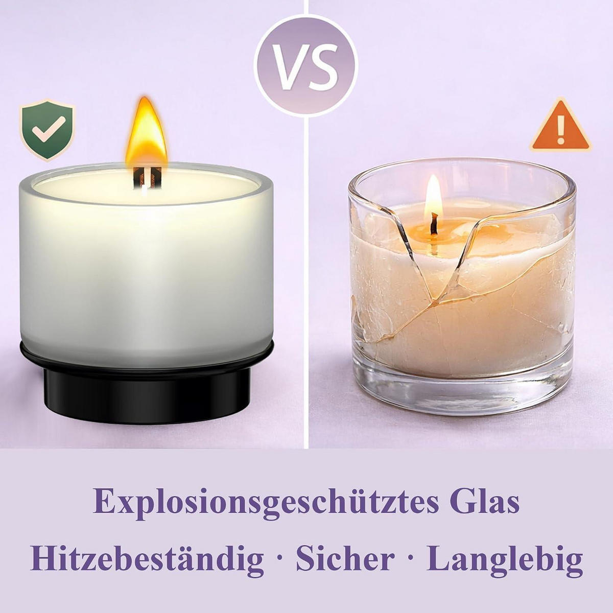 DUFTKERZE Nachfüllung Wind's Whisper Sojawachs 35 Stunden Brenndauer - Weiß, Paraffin (11cm)