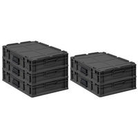 EUROBOX 5x NextGen Portable, HxBxT 13,5x40x60cm, 23 Liter, Schwarz - Schwarz, Kunststoff (40/13.5/60cm) - PROREGAL