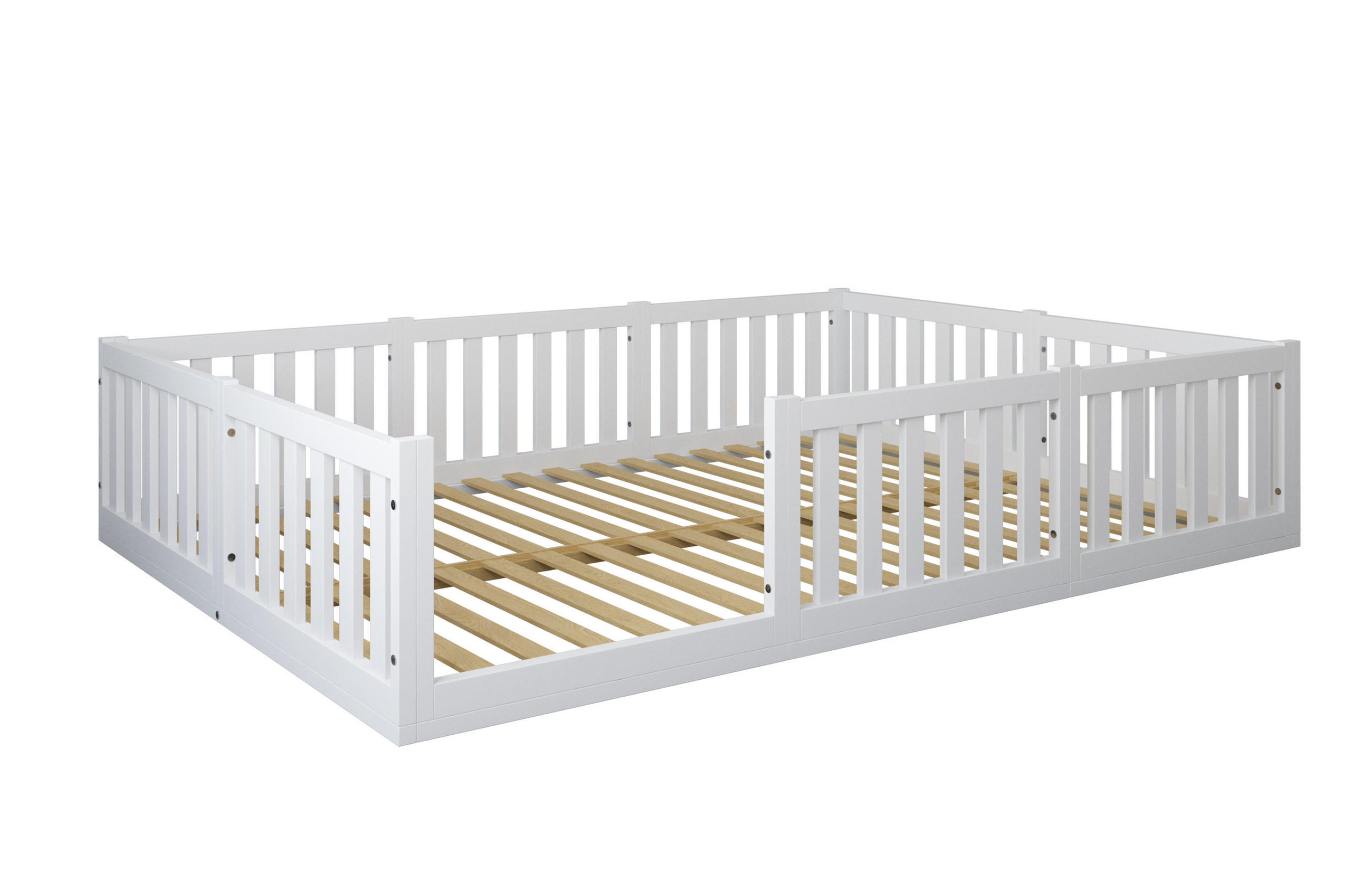 KINDERBETT Montessori 140cm - Weiß, Holz - kiki design
