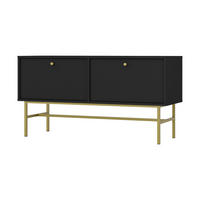 LOWBOARD TORINO 120,6x40,8x62,5 cm mit 2 Türen Graphitfarben - Graphitfarben, Holzwerkstoff (120.6/62.5/40.8cm) - MASSENO