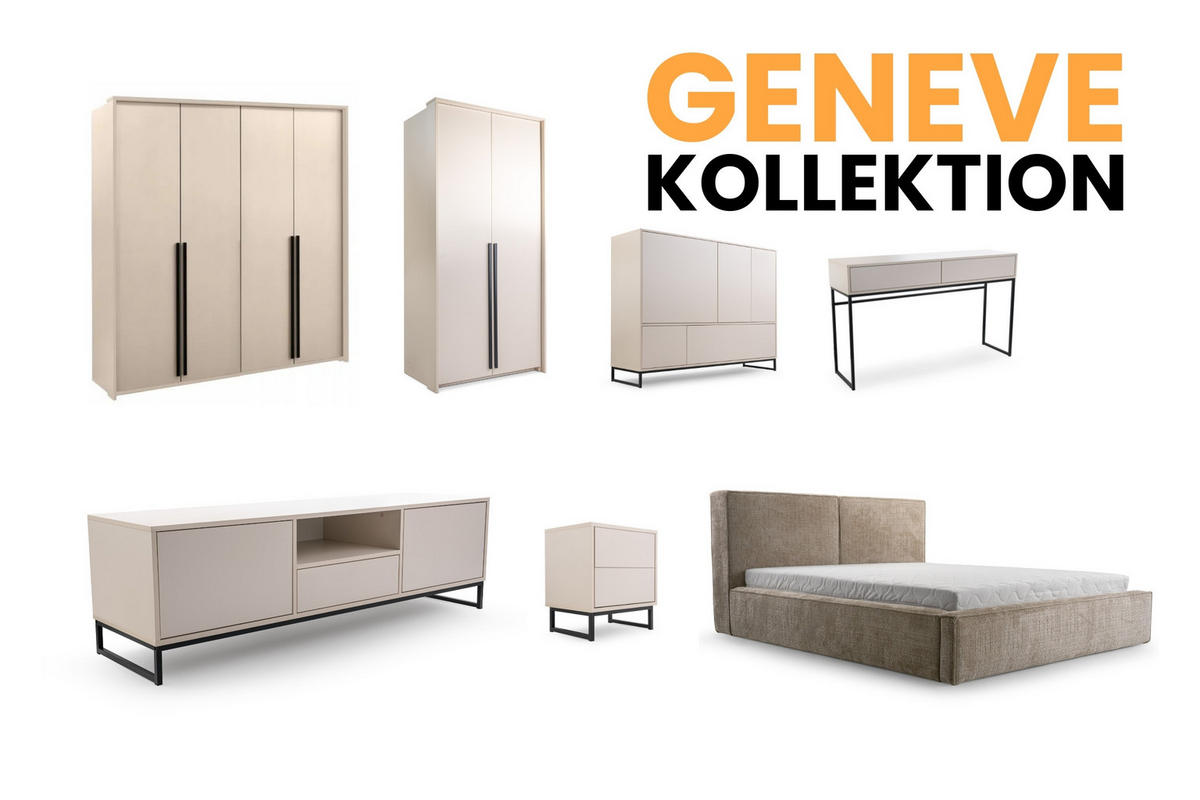 KOMMODE GENEVE 160/120/45 cm in Sandbeige - Beige, Holzwerkstoff (160/120/45cm) - Deine Möbel 24