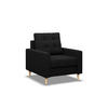 POLSTERSESSEL ELMA, Schwarz - Schwarz, Textil (75/88/92cm) - Mebligo