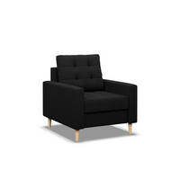 POLSTERSESSEL ELMA, Schwarz - Schwarz, Textil (75/88/92cm) - Mebligo