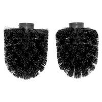 WC-BÜRSTENKOPF, Ersatz, 20 Stück, schwarz, 12 mm Gewinde, Toilettenbürste, WC-Bürste, Badezimmer, Ersatzkopf, Bürstenset, Hygienisch, Universal Set - Schwarz, Kunststoff (8/10cm) - Sena