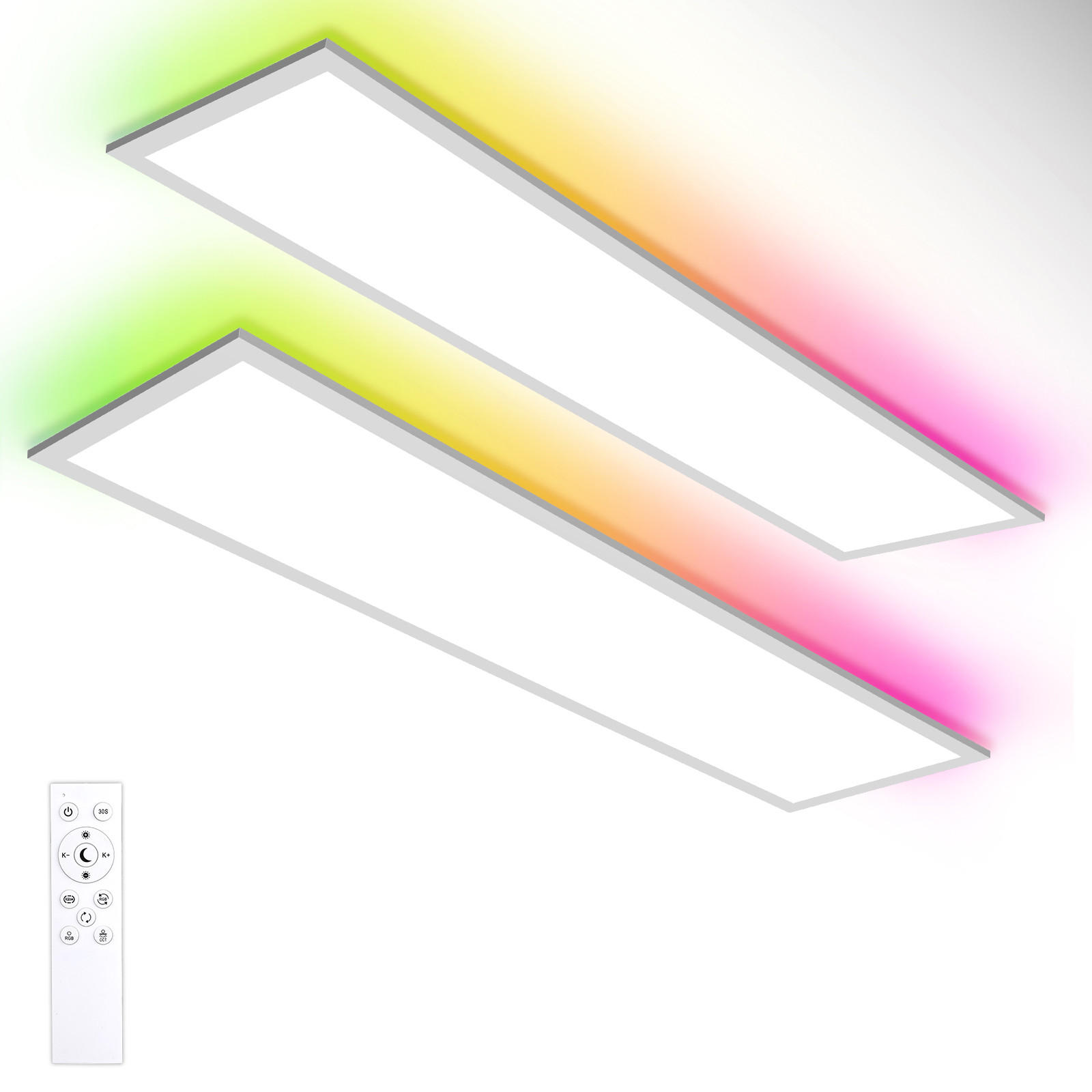 DECKENLEUCHTE PA1061HV LED Panel 120/30/3.9 CM 2er-Set - Weiß, Metall (120/30/3.9cm) - LOVHAUS