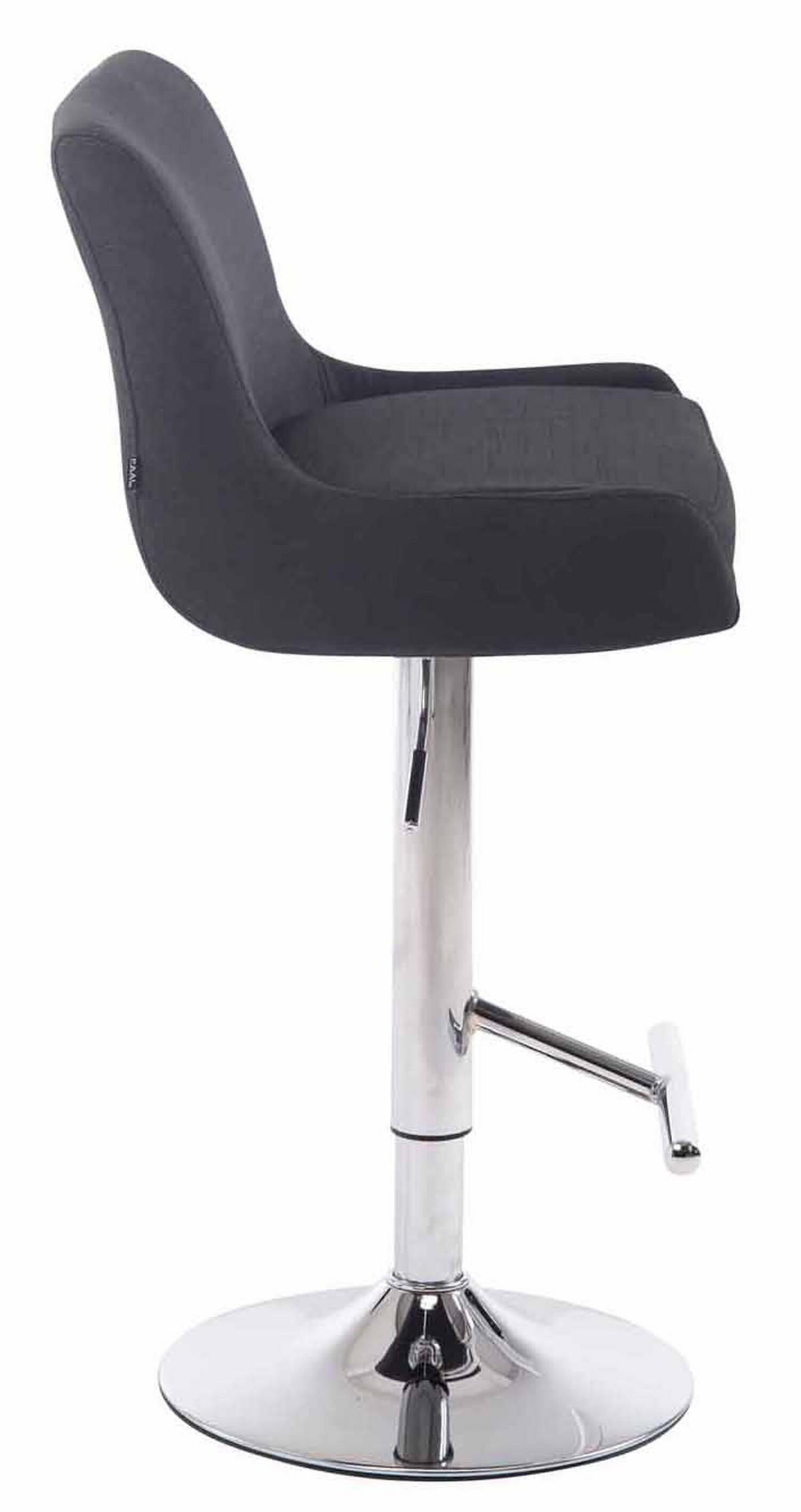 BARHOCKER Cludo, 2er Set, Gestell Metall in Chromoptik, Kunstleder Schwarz - Chromfarben/Schwarz, Kunststoff/Textil (43/100/50cm) - TPFLiving