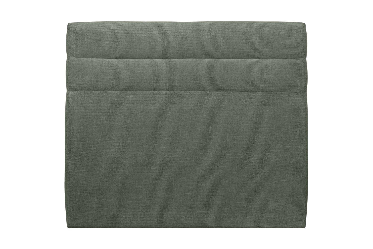 KOPFTEIL Modell Linien – Khakigrüner Stoff 150 cm - Beige/Olivgrün, Holz (150/120/10cm) - Sommeil de Plomb