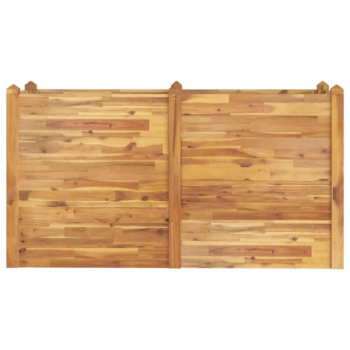 HOCHBEET aus Akazienholz LARRY | 160x60x84cm, unten offen - Braun, Holz (160/84/60cm) - DELUKE